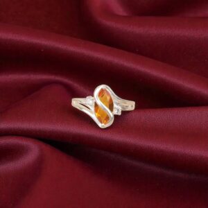 Sevara Citrine Twist Ring