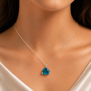 Sevara Ocean Blue Prism Pendant For Women | Jewellery for Girls