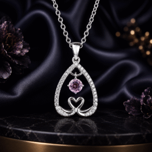 Sevara Peachy Pink Heart Pendant For Women | Jewellery Gift Ideas For Girls