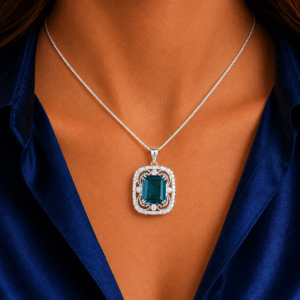 Sevara Deep Sea Blue Royale Pendant For Women | Jewellery Gift for Girls
