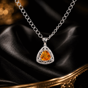 Sevara Golden Hour Spark Pendant Necklace For Women