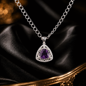 Sevara Twilight Purple Stone Glow Pendant For Women