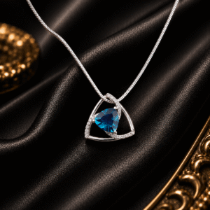 Sevara Ocean Blue Spark Pendant For Women