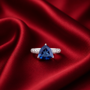 Sevara Midnight Blue Stone Flame Ring For Women | Everyday Jewellery For Women