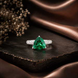 Sevara Emerald Green Colour Charm Ring For Women | Jewellery Gift For Her