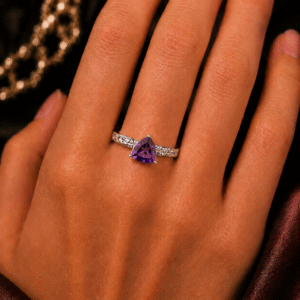 Sevara Siberian Purple Spark Ring For Women