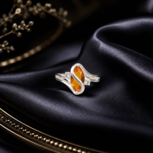 Sevara Golden Yellow Stone Infinity Twist Ring For Women | Jewellery Gift for Her