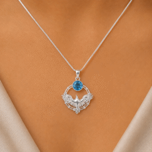 Sevara Sky Blue Bird Pendant For Women | Birthday Anniversary Jewellery Gift For Her