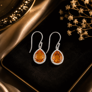 Sevara Golden Yellow Classic Teardrop Earrings for Women | Jewellery Gift for Her