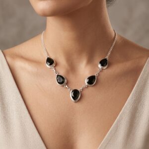 Sevara Forest Green Royale Drop Necklace for Women | Partywear Jewellery for Women