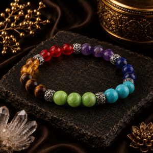 Sevara 7 Chakra Natural Stone Bracelet for Men & Women | Everyday Wear Bracelet Birthday Anniversary Gift Ideas