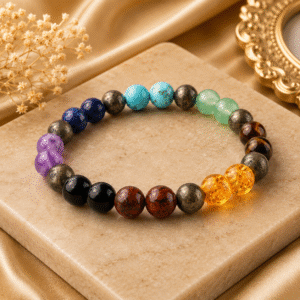 Sevara 9 Chakra Crystal Healing Bracelet for Men & Women | Natural Gemstone Dailywear Stretchable Bracelets, Gift Ideas